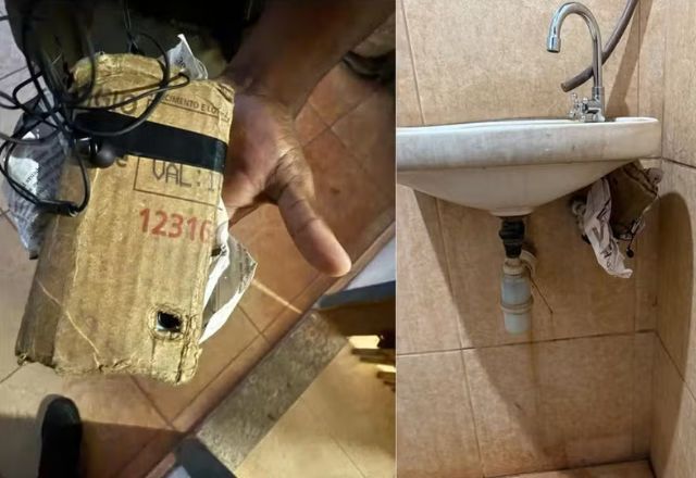 Mulher encontra celular com câmera ligada escondido no banheiro do trabalho em Luziânia, Goiás | Foto: Polícia Civil/Divulgação