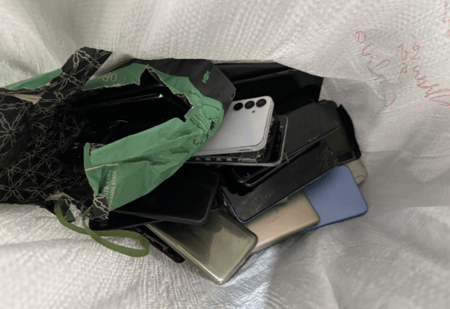 Celulares apreendidos | Reprodução/Polícia Civil