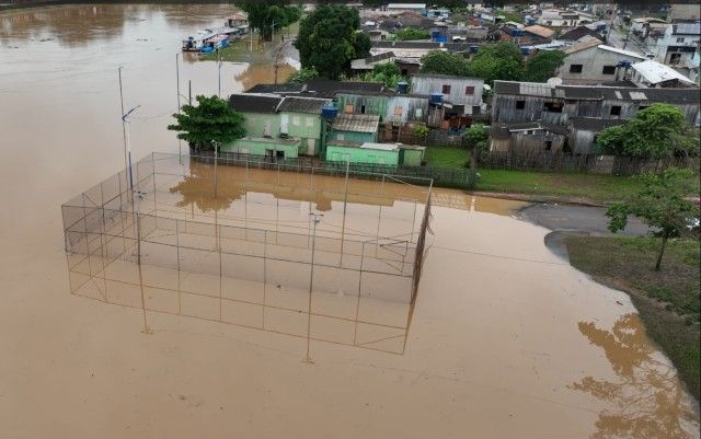 Rio Acre transborda, atinge a capital e coloca municípios em alerta | Foto: Reprodução