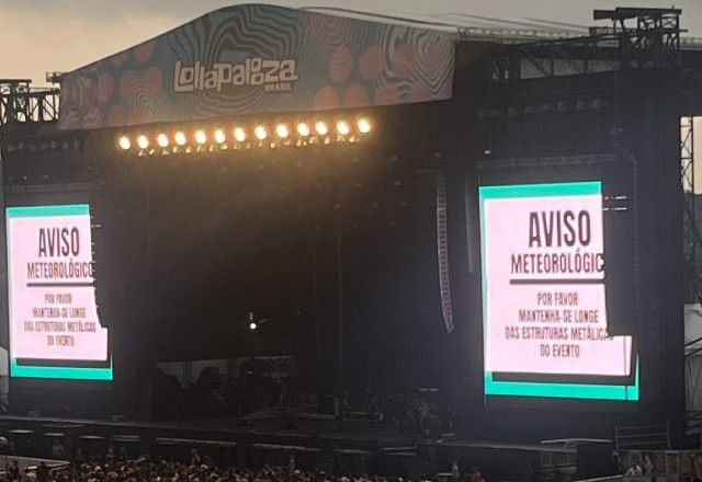 Chuva e risco de raios interrompem shows do Lollapalooza em São Paulo
