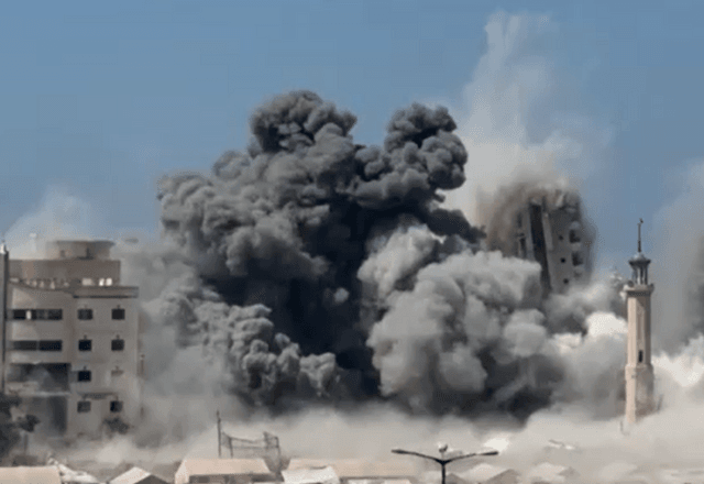 Ataque israelense na Cidade de Gaza | Reprodução/Reuters