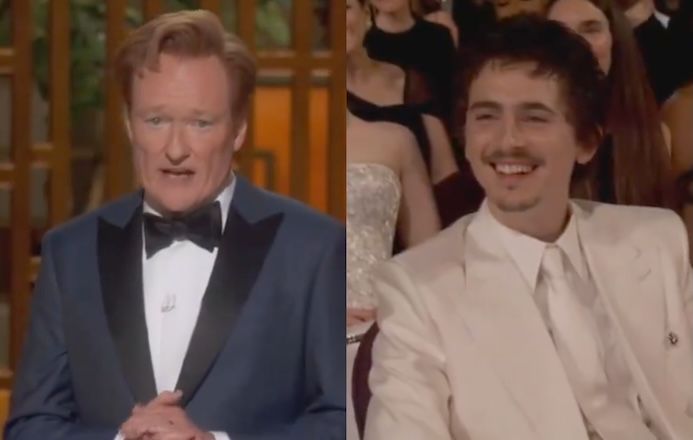 Cerimônia do Oscar começa com alfinetada ao ator Timothée Chalamet Cerimônia do Oscar começa com alfinetada ao ator Timothée Chalamet
