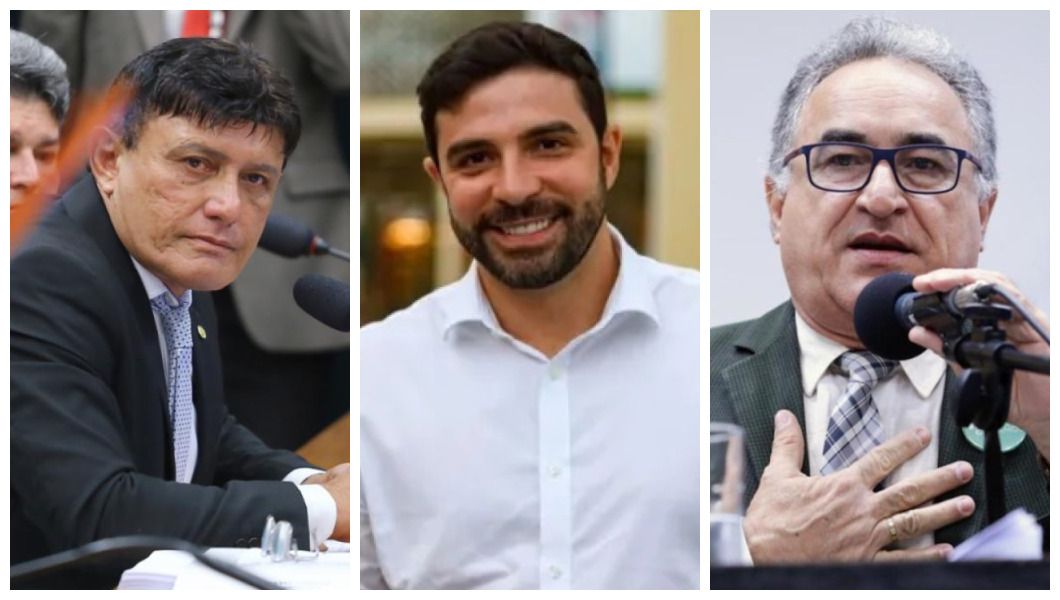 Deputado Delegado Éder Mauro (PL), Igor Normando (MDB) e o atual prefeito Edmilson Rodrigues (PSOL) são os pré-candidatos com maior intenção de voto na capital do Pará | Reprodução/Câmara dos Deputados e Instagram