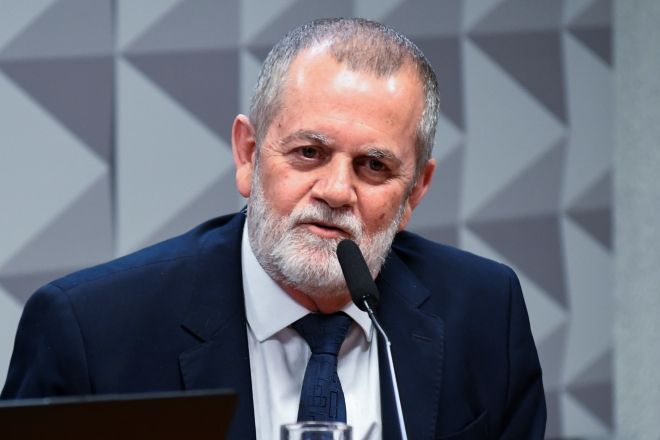 O empresário Milton Salvador de Almeida Junior durante a CPMI do INSS | Carlos Moura/Agência Senado