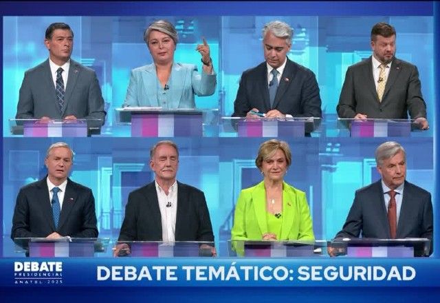 Candidatos à presidente do Chile em debate eleitoral | Reprodução