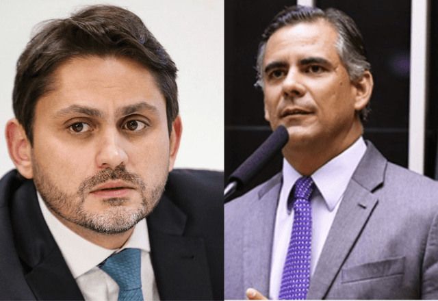 À esquerda, ex-ministro das Comunicações Juscelino Filho (União Brasil-MA), e à direita,  deputado Leur Lomanto Jr. (União Brasil-BA) | Reprodução Câmara