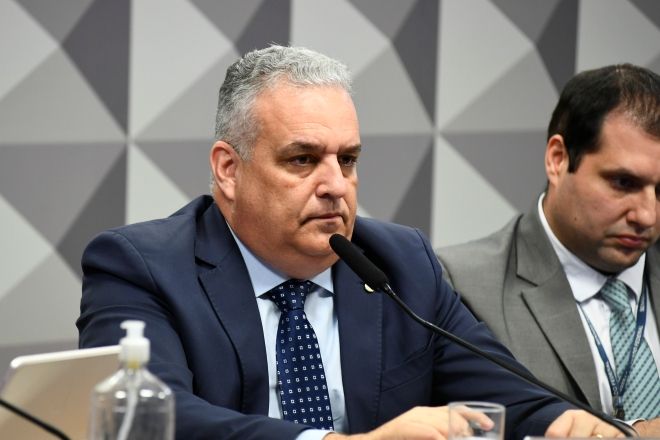 O deputado Alfredo Gaspar durante a CPMI do INSS | Carlos Moura/Agência Senado