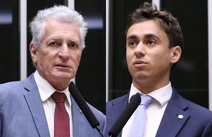Os deputados federais Rogério Correia (à esquerda) e Nikolas Ferreira (à direita) | Kayo Magalhães/Câmara dos Deputados