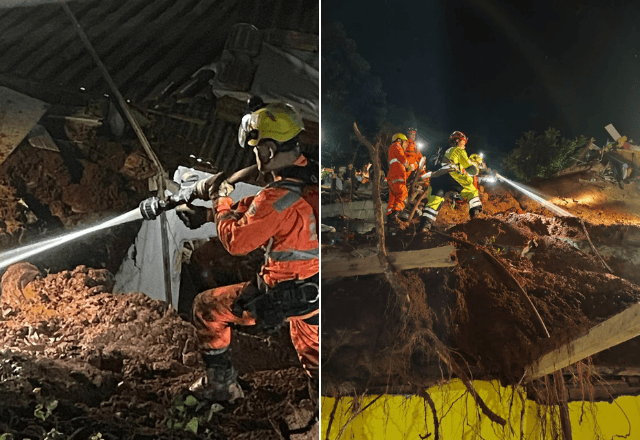 Desabamento em Mendes Pimentel, Minas Gerais | Reprodução Corpo de Bombeiros