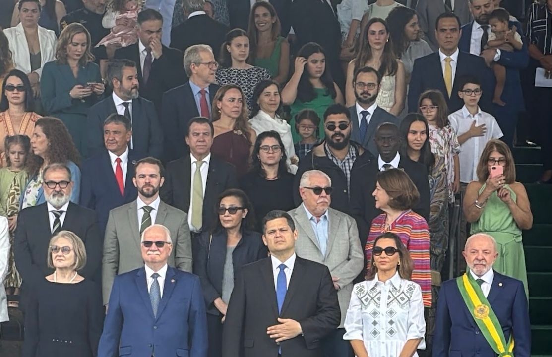 Autoridades no desfile do 7 de Setembro em Brasília | Reprodução/SBT News