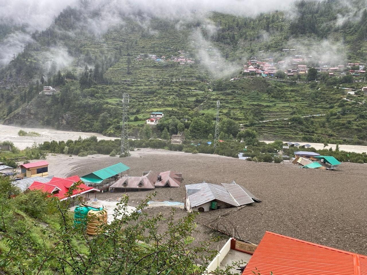 Deslizamento de terra em Dharali, na Índia Foto: reprodução/Reuters 