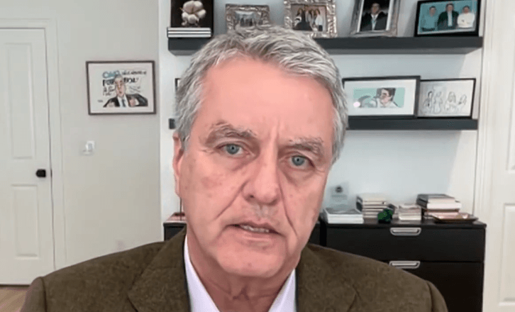 O diplomata Roberto Azevêdo em entrevista ao Poder Expresso, do SBT News | Reprodução/SBT News
