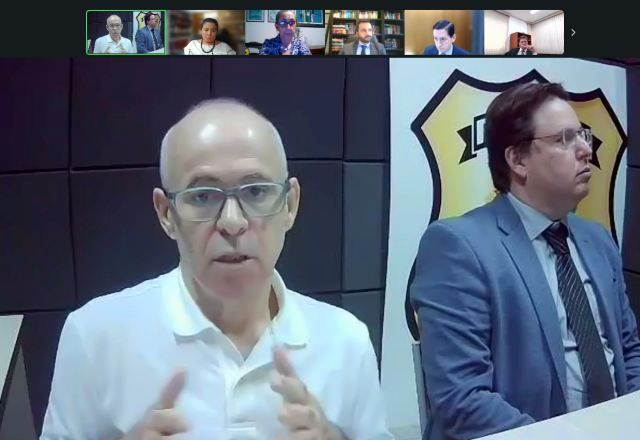 Caso Marielle: Domingos Brazão (à esq.) é interrogado em processo no STF. (Reprodução)