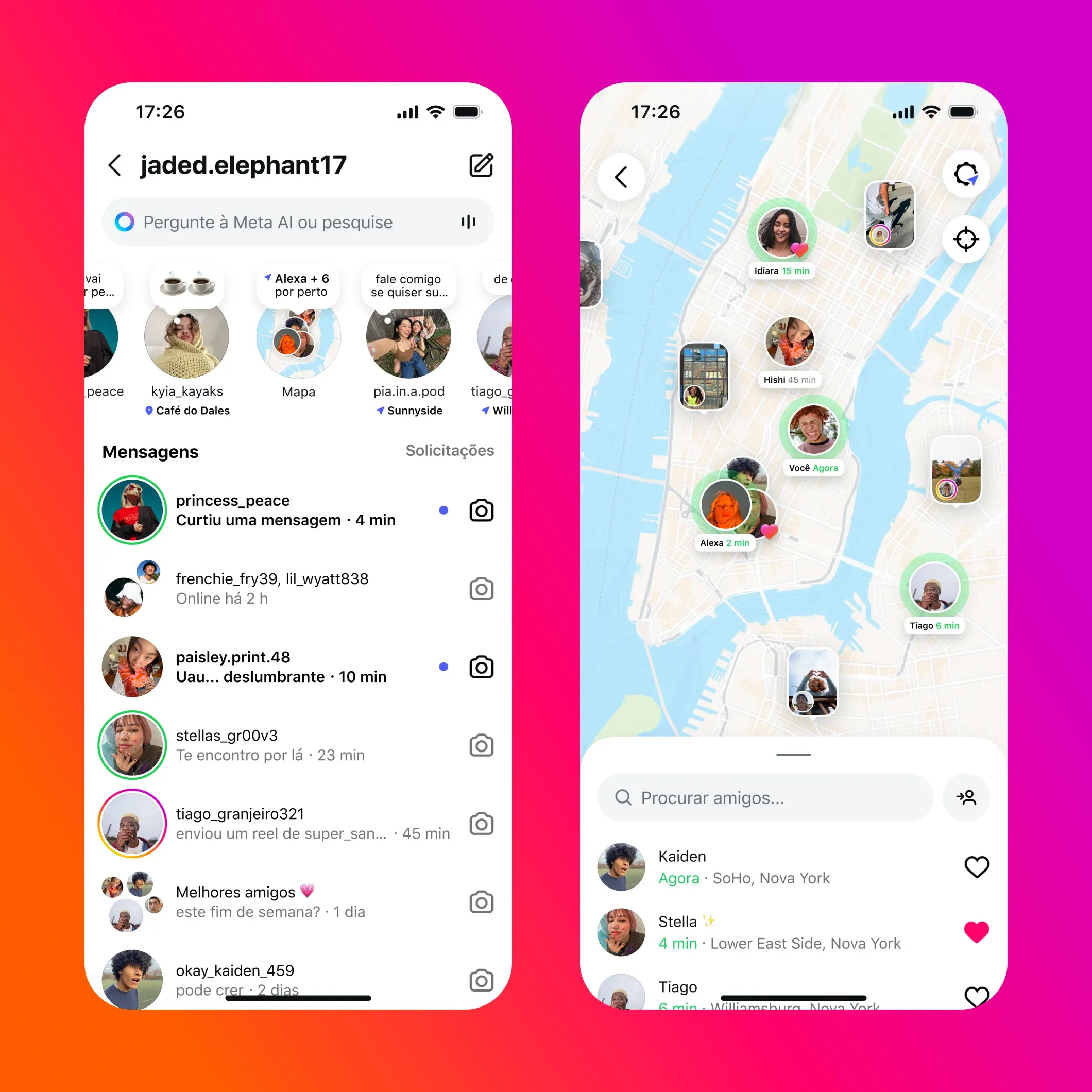 Função "Mapa do Instagram" | Foto: Divulgação/ Instagram