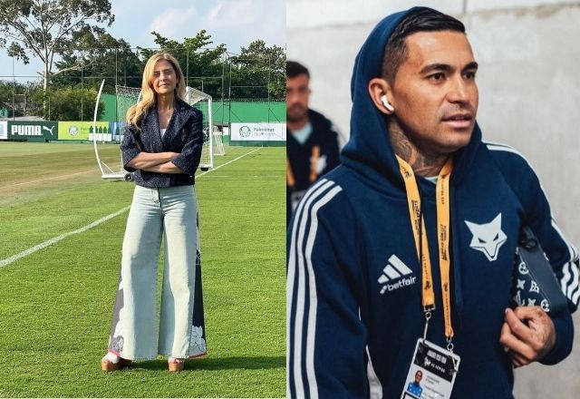 Leila Pereira, presidente do Palmeiras, e Dudu, atacante do Cruzeiro | Reprodução