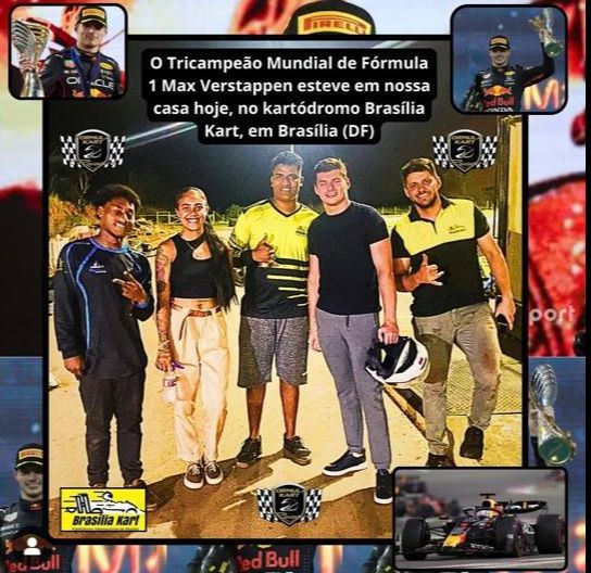 Max Verstappen corre de kart em Brasília