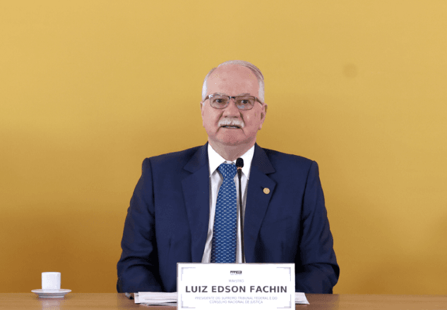 O presidente do STF, Edson Fachin, durante evento na Corte sobre o 8 de janeiro | Luiz Silveira/STF