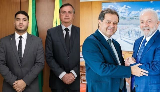 Em Fortaleza, André Fernandes (PL) e Evandro Leitão (PT) 'emulam' Lula e Jair Bolsonaro | Divulgação