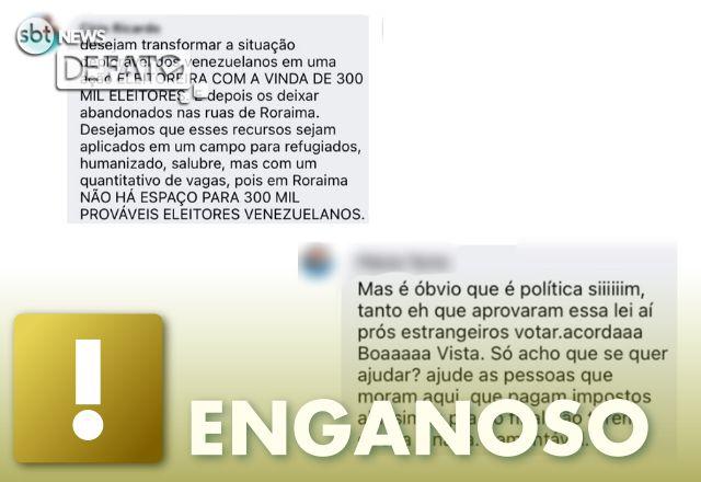 enganoso - imigrante da venezuela nao pode votar nas eleicoes deste ano no brasil