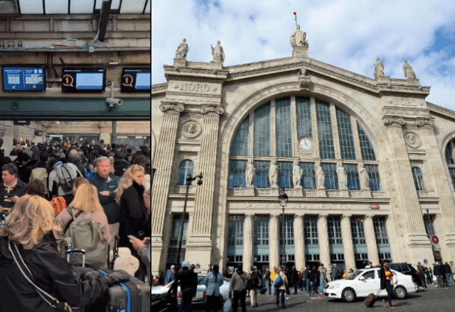Estação de trem mais movimentada de Paris tem viagens canceladas nesta sexta (7) | Reprodução/Redes sociais