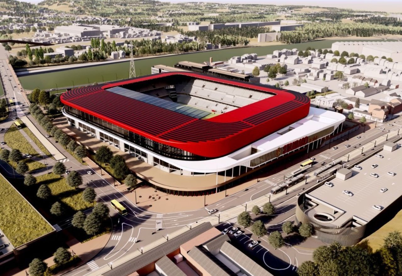 Projeção do futuro estádio do Flamengo | Reprodução