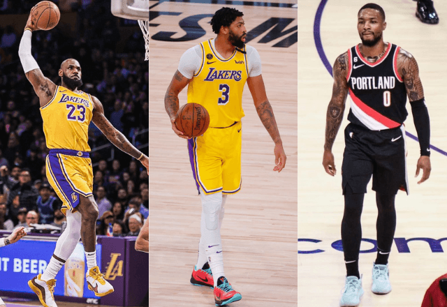 LeBron James, Anthony Davis e Damian Lillard | Reprodução/Redes sociais
