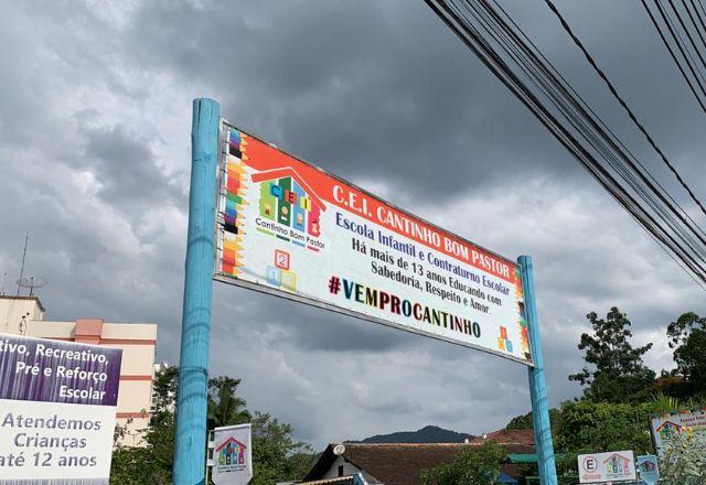 fachada da creche Cantinho Bom Pastor