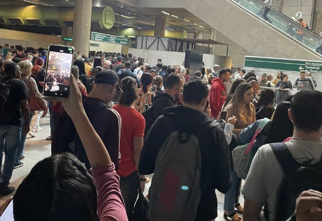 Falha na linha 2-verde do Metrô | Reprodução/Redes sociais