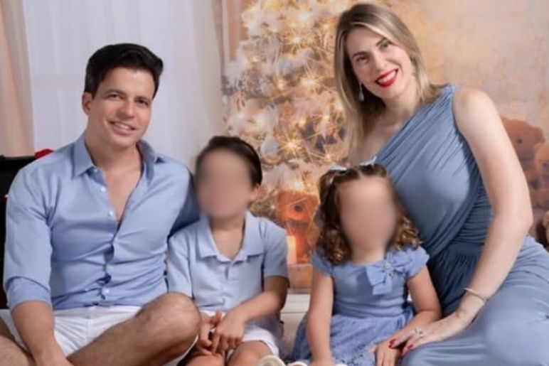 Mireylle Fries, o marido e os dois filhos | Reprodução/Redes sociais