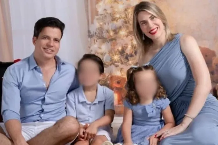 Mireylle Fries, o marido e os dois filhos | Reprodução/Redes sociais