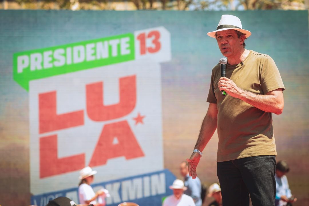 Fernando Haddad durante campanha em São José do Rio Preto (SP) | Divulgação/Diogo Zacarias 