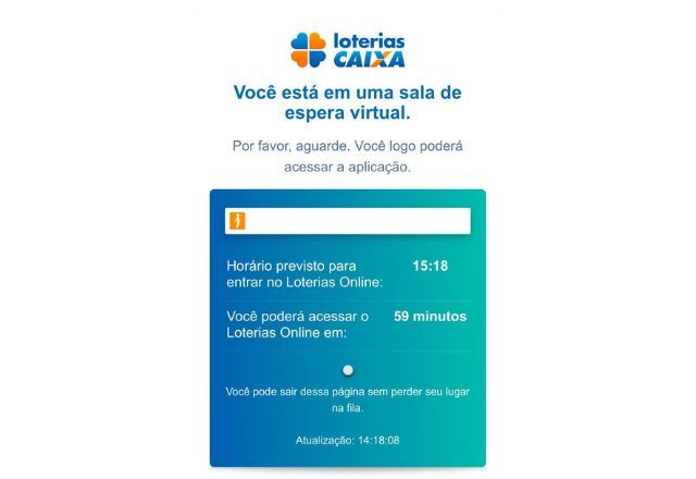 Mega da Virada: site da Loterias Caixa tem fila de espera para apostas | Foto: Reprodução