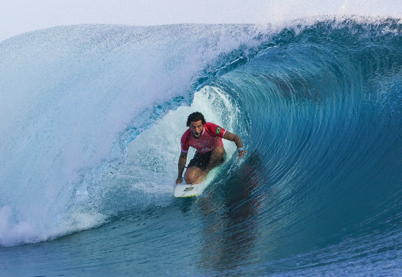 Filipe Toledo foi eliminado após enfrentar o surfista Reo Inaba (Foto: William Lucas/COB)