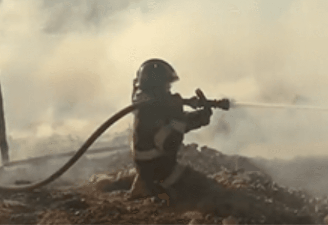 Fogo foi controlado pelo Corpo de Bombeiros. | Reprodução/X