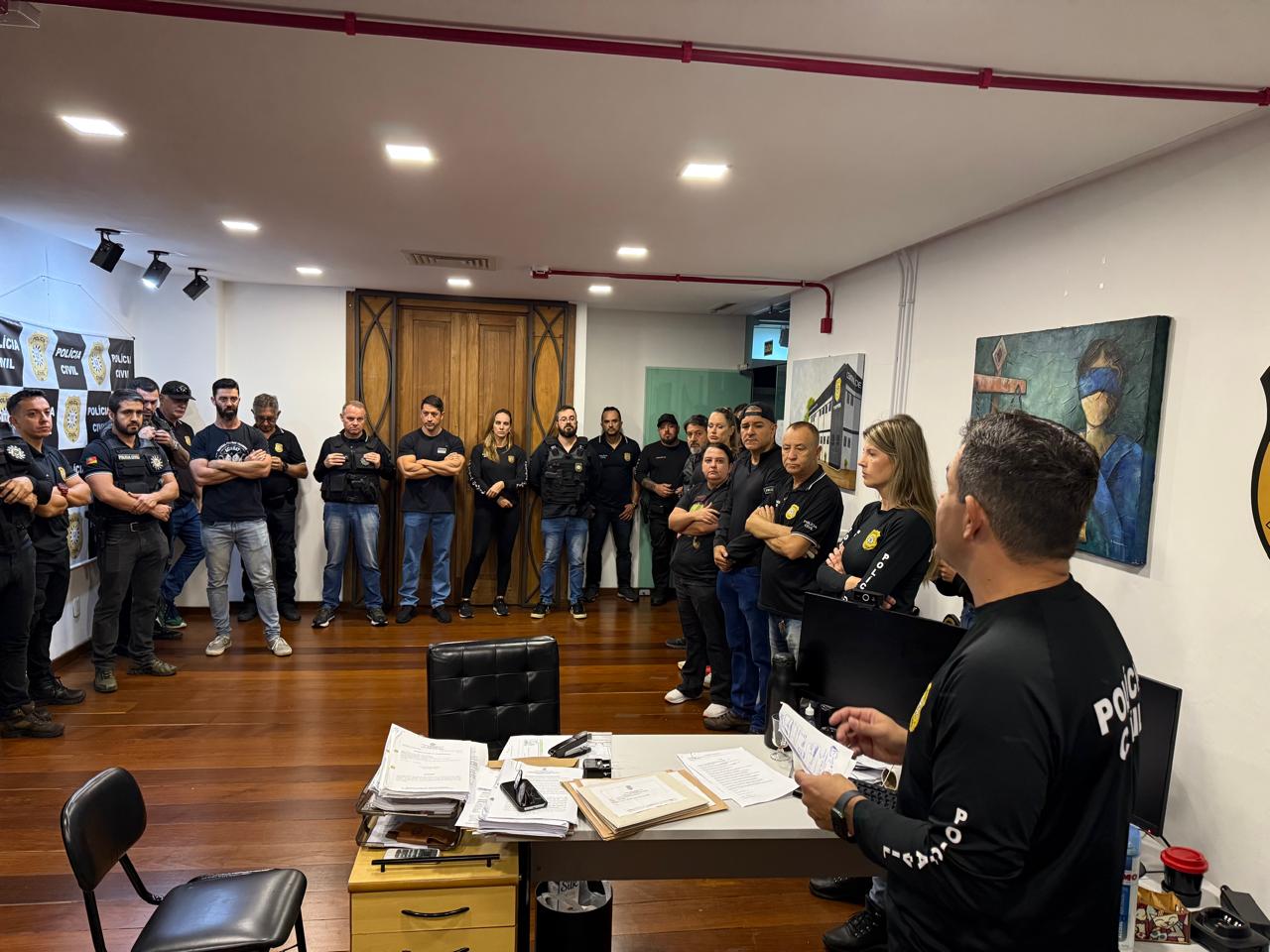 Polícia fez operação contra quadrilha acusada de aplicar golpes do Pix. | Divulgação/Polícia Civil RS