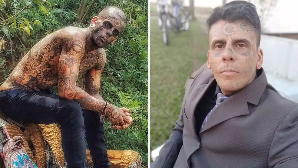 Homem mais tatuado do Brasil remove tatuagens após se converter - Reprodução Redes Sociais