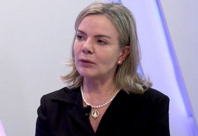 Ministra das Relações Institucionais, Gleisi Hoffmann | Reprodução/YouTube/@SBTNews