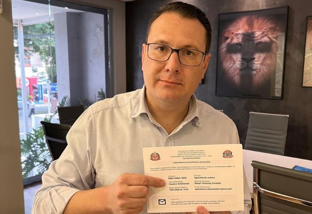 Rafa Zimbaldi (Cidadania-SP) registra boletim de ocorrência | Reprodução