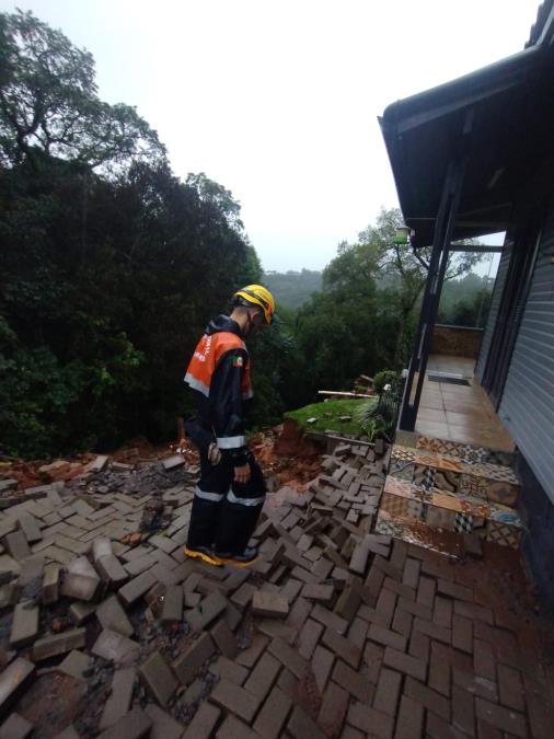 Residência em Gramado (RS) afetada pelas chuvas | Divulgação/Prefeitura de Gramado