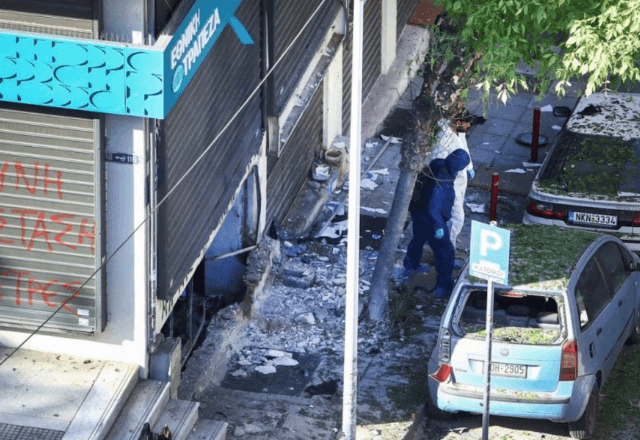 Local da explosão em Thessaloniki, na Grécia | Reprodução/Redes sociais