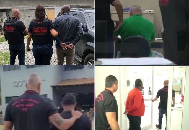 Presos durante operação contra quadrilha especializada em grilagem no Rio de Janeiro | Reprodução/SBT