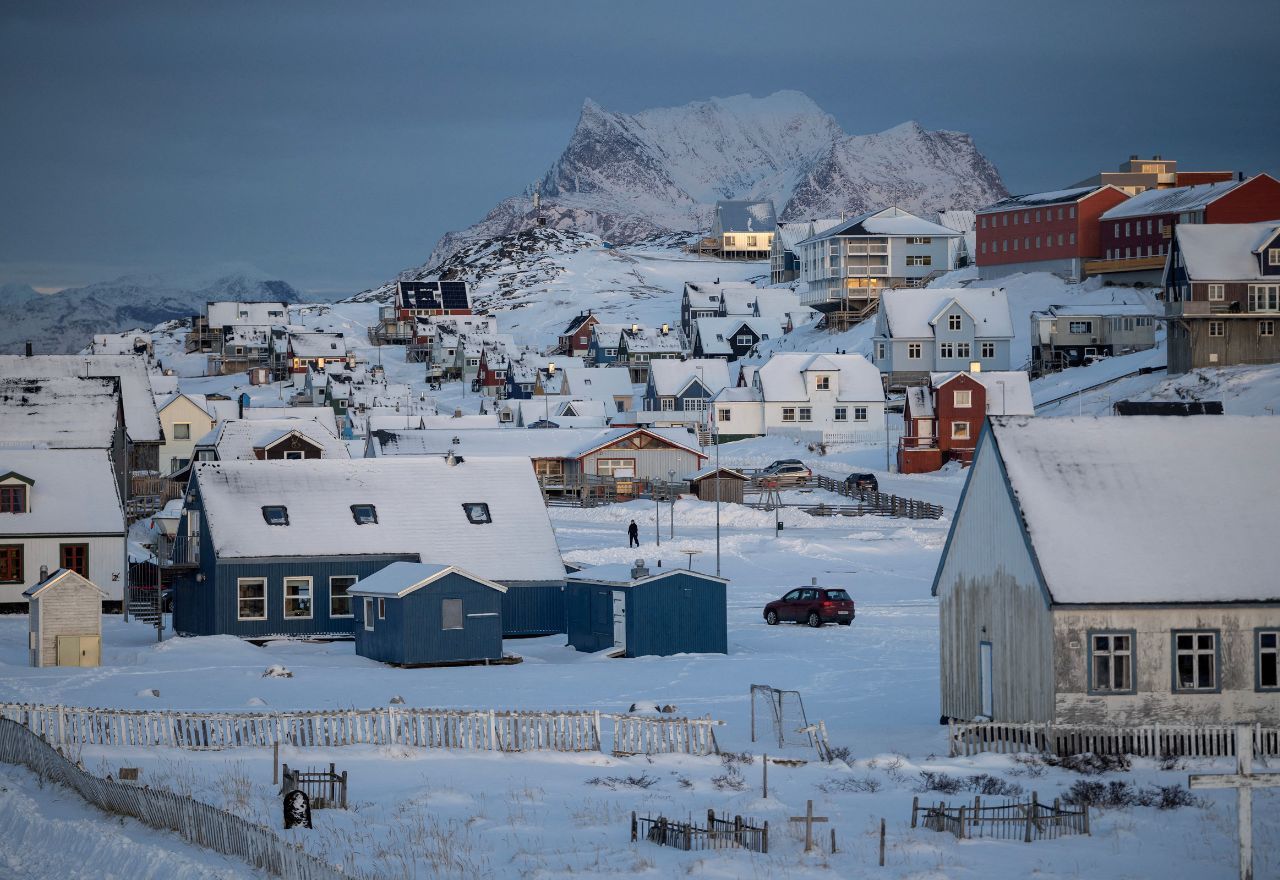 Vista de Nuuk, Groenlândia, em 14 de janeiro de 2026 | REUTERS/Marko Djurica