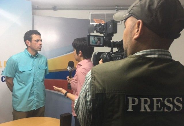Henrique Capriles em entrevista ao SBT