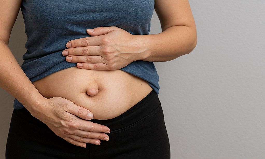 Há casos em que a hérnia umbilical é caso de cirurgia; entenda. | Imagem feita com Inteligência Artificial