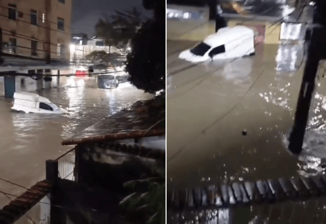 Ruas alagam em diversos pontos do Rio de Janeiro | Reprodução redes sociais
