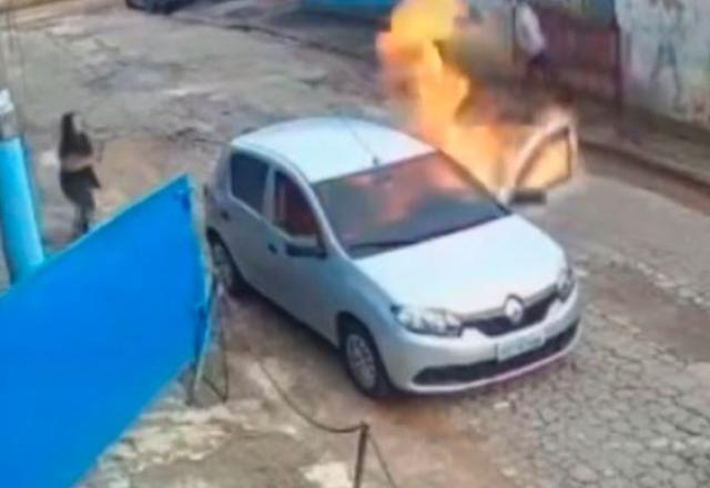 homem é incendiado