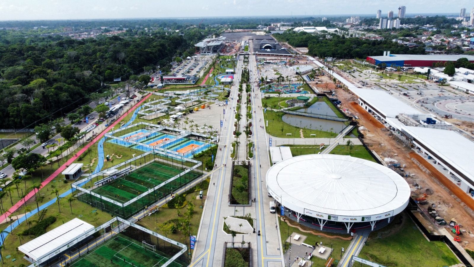 Vista aérea do Parque da Cidade, que será uma das principais sedes da COP30, em Belém | REUTERS/Marx Vasconcelos