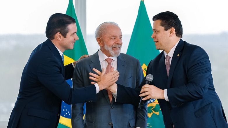 Os presidentes Hugo Motta (Câmara), Lula (República) e Davi Alcolumbre (Senado) | Ricardo Stuckert/PR