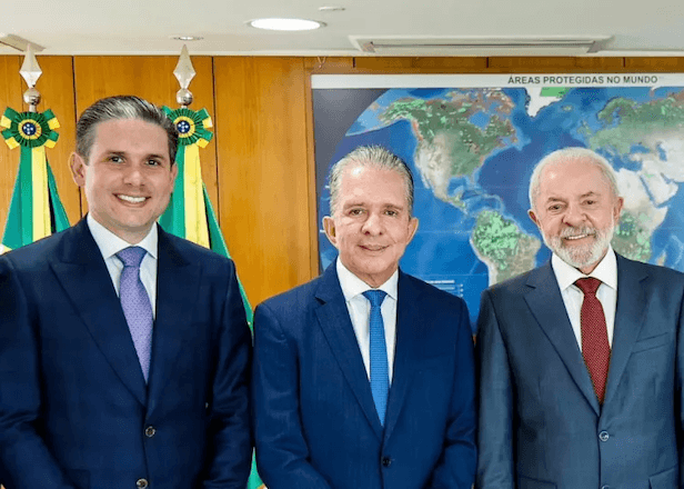 Hugo Motta, Nabor Wanderley e Lula no Palácio do Planalto | Ricardo Stuckert/PR