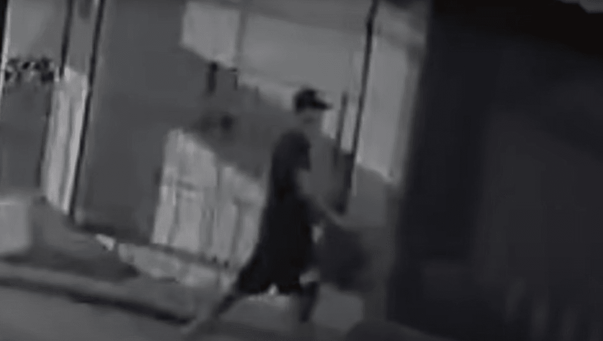 Suspeito foi preso em flagrante com as mãos sujas de sangue perto do local do crime | Reprodução